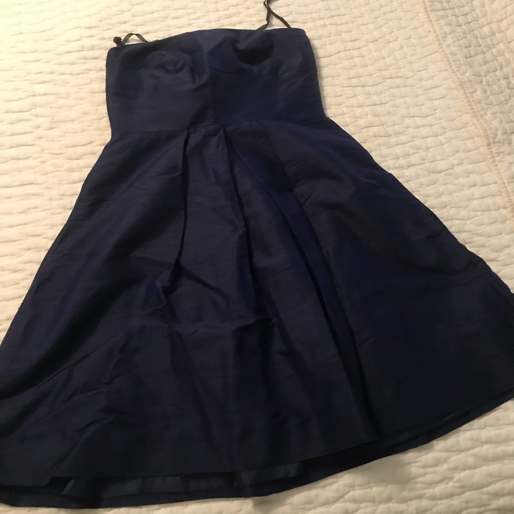 Anna Elyse silk dupioni strapless dress